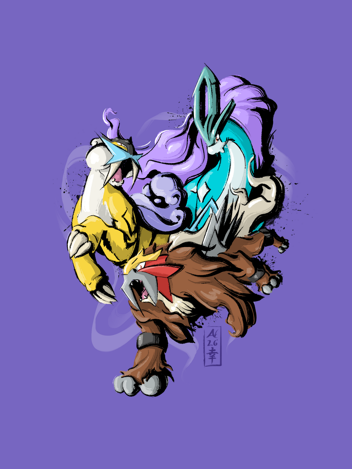 5. Legendary Beasts Print (12x16)